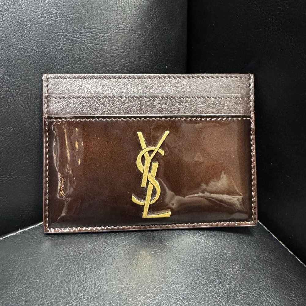 YSL Patent Leather Cassandre Card Case (MSRP $350)